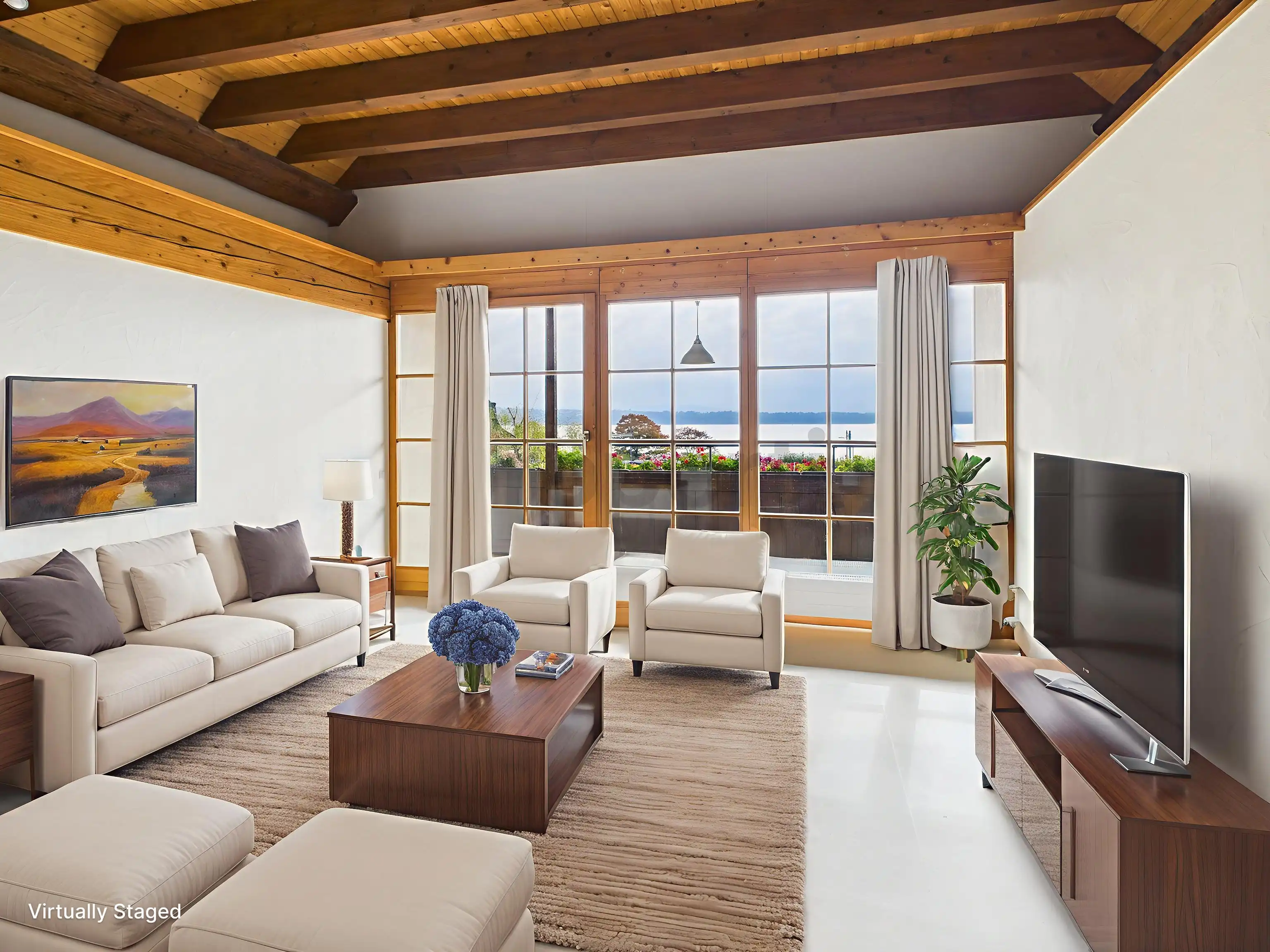 Charmante 5.5-Zimmer Wohnung mit Galerie und Seeblick in Twann