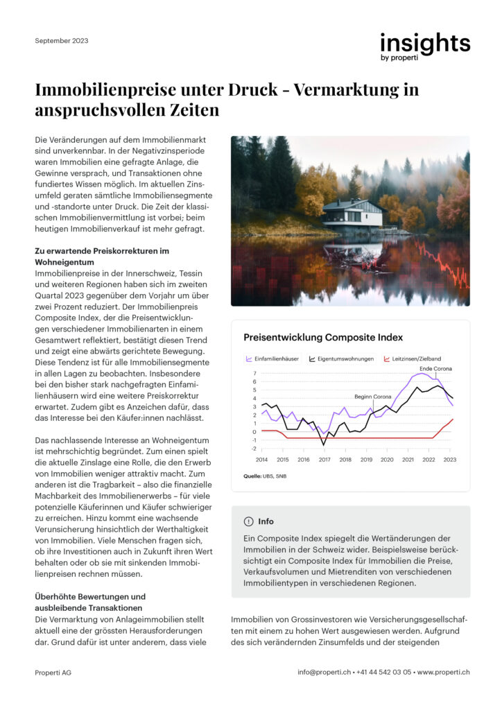Artikelübersicht properti PDF – Immobilienpreise unter Druck - Vermarktung in anspruchsvollen Zeiten