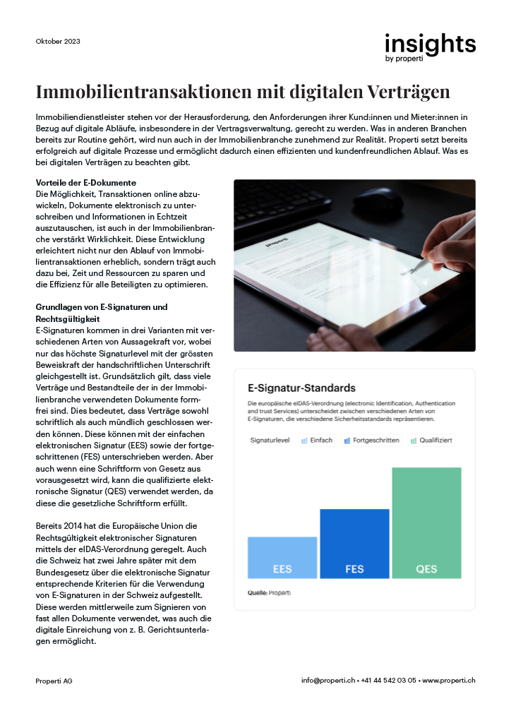 Artikelübersicht properti PDF – Immobilientransaktionen mit digitalen Verträgen