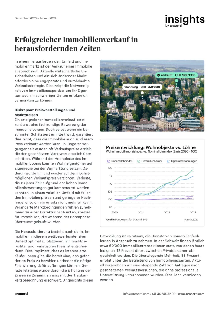 Vorschau des Insights zum Immobilienverkauf in herausfordernden Zeiten