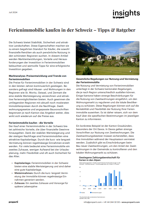 insights Ferienimmobilien kaufen