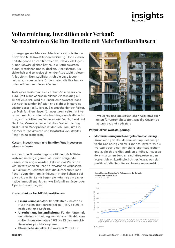 Insights Investition Mehrfamilienhäuser DE