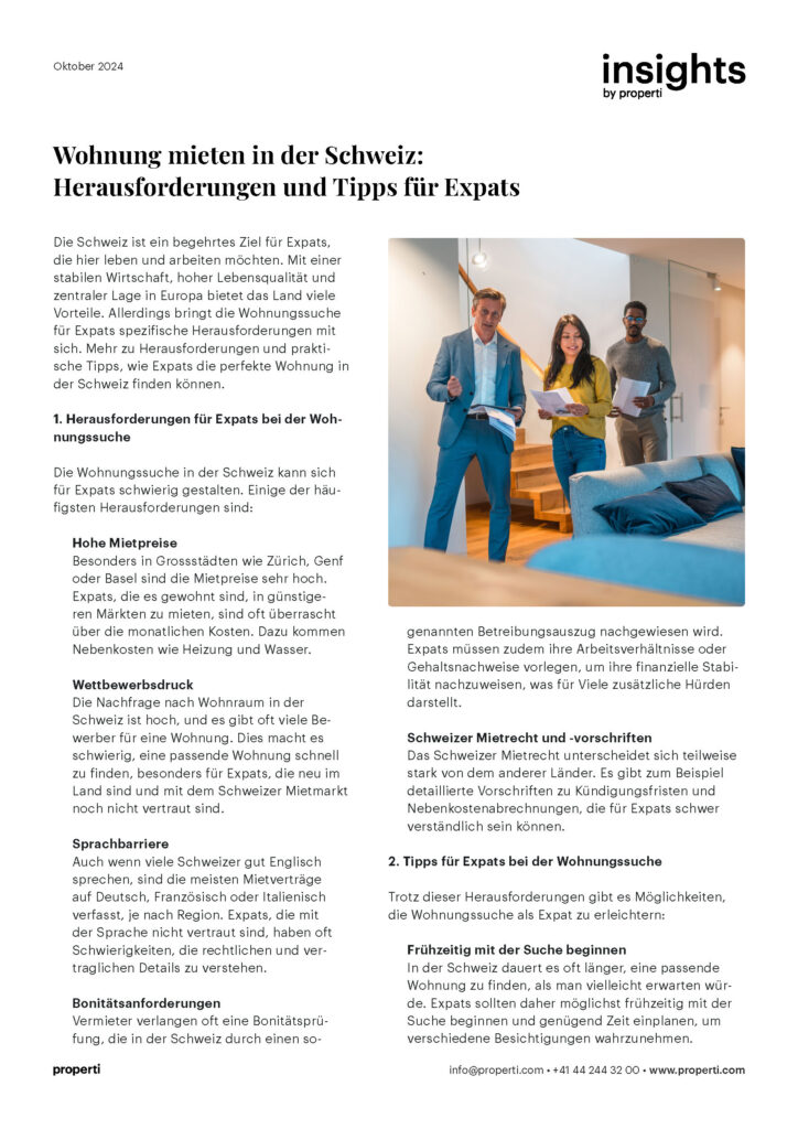 Insights Wohnung Mieten fuer Expats DE