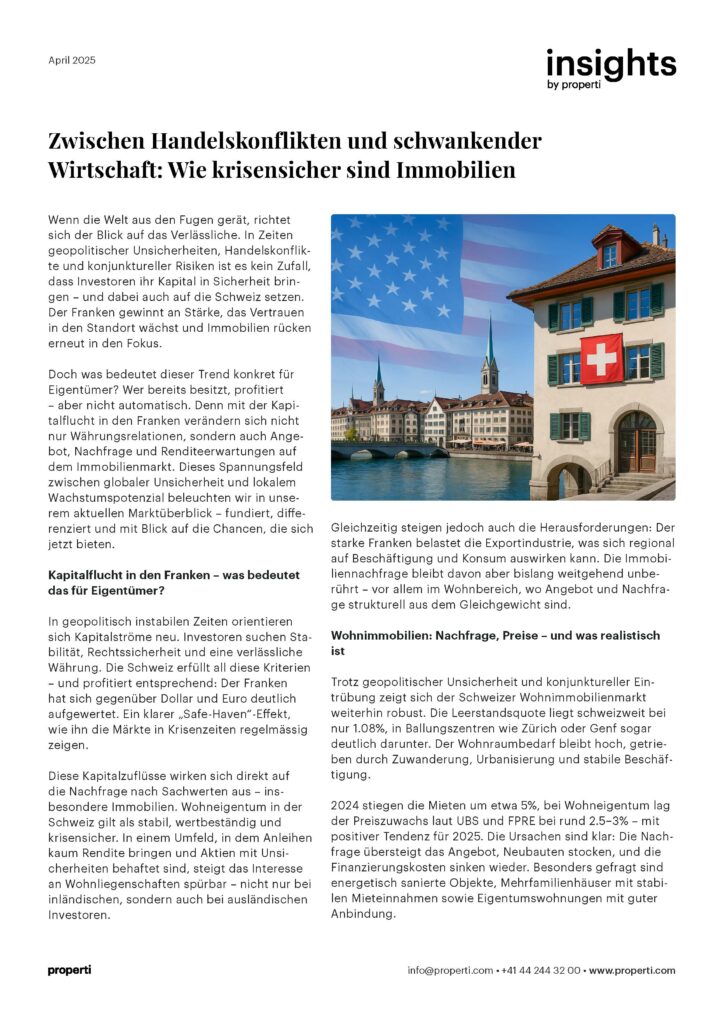 Insights, Zwischen Handelskonflikten und schwankender Wirtschaft: Wie krisensicher sind Immobilien DE