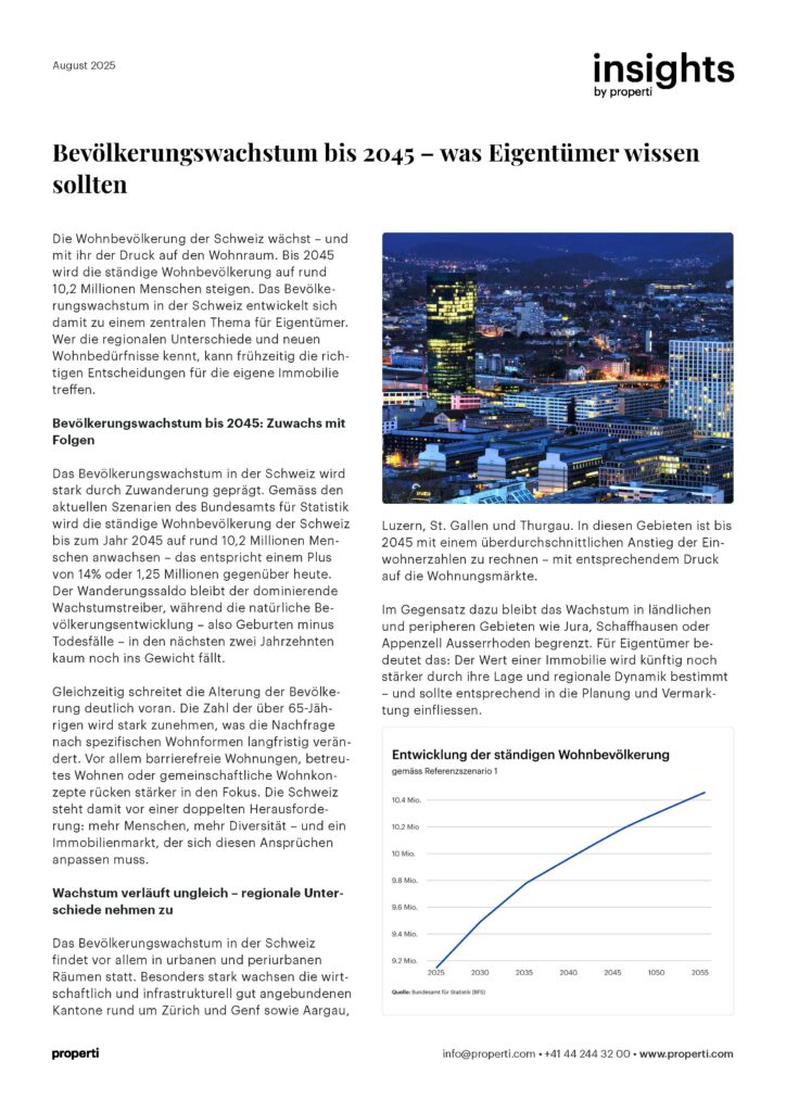 Insights, Bevölkerungswachstum bis 2045 – was Eigentümer wissen sollten DE